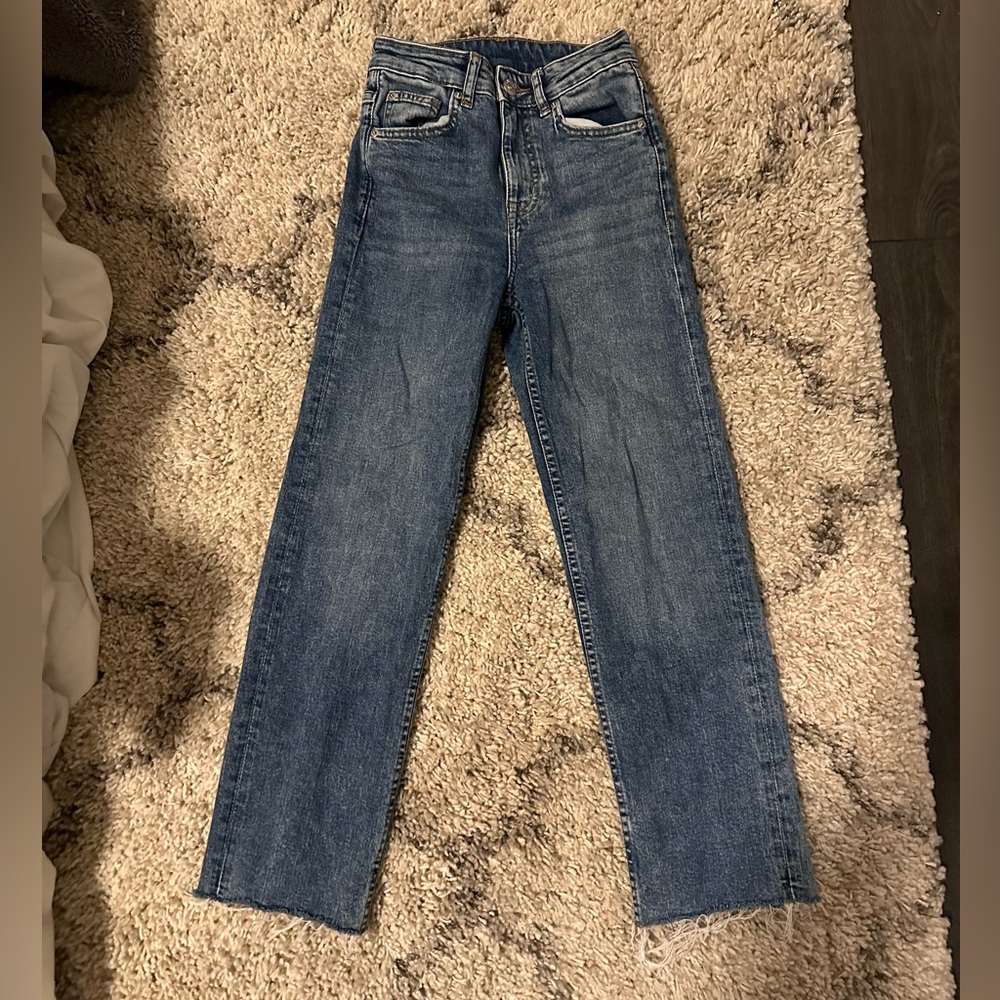 H&M Blue Straight Leg Jeans